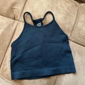 Black Ribbed Tank Top